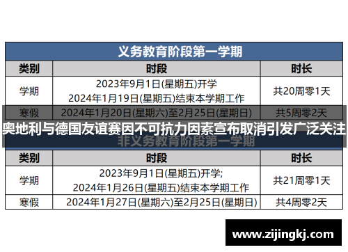 奥地利与德国友谊赛因不可抗力因素宣布取消引发广泛关注